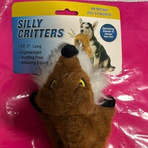 New Tekno Silly Critters Fox Stuffless Dog Toy NEW BNWT